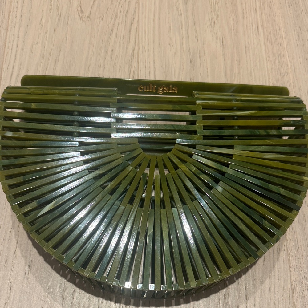 Cult Gaia Ark Small Acrylic Bag – Olive Green